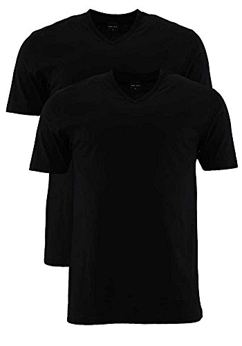 Marvelis T-Shirt schwarz V-Ausschnitt 2817/00/68, XXL - 2er Pack von Marvelis