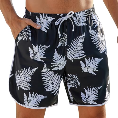 Marvmys Badehose Herren Schnelltrocknend Badeshorts Kurzen Strandhose Beachwear Schwimmshorts mit Meshfutter und Verstellbarem Tunnelzug Stil B M von Marvmys