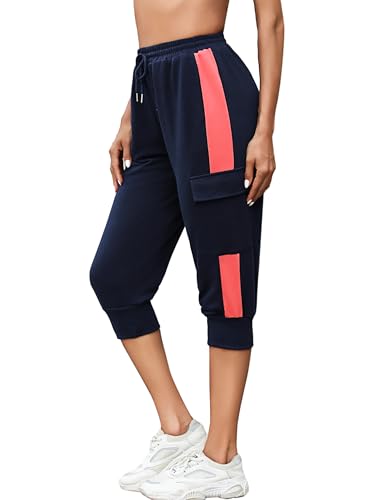 Marvmys Caprihose Damen Damen Jogginghose 3/4 Sommer Trainingshose High Waist Sporthose Yogahosen Baumwolle Sporthose Marvmys Caprihose Damen Damen Jogginghose 3/4 Sommer Trainingshose High Waist Sporthose Yogahosen Baumwolle Sporthose von Marvmys