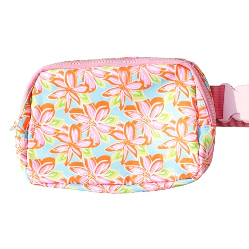 Mary Square Sea Bright Buntes Muster 9,25 x 7 Polyester All-in-One Crossbody Handtasche Geldbörse Bauchtasche Wasserflaschenhalter, pink floral, 9.25 x 7 von Mary Square