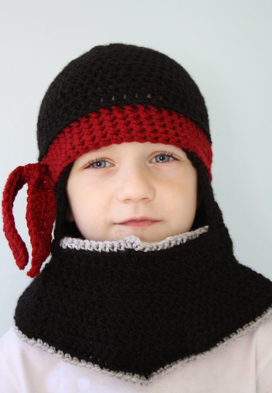 Ninja Hood, Maske, Hat, Crochet Beanie, Hut Und Cowl, Halloween Kostüm, Holiday Gift, Winter Boys, Girls, Männer, Frauen von MaryOriginals