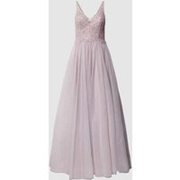 Mascara Abendkleid mit Pailletten und Zierperlen in Mauve, Größe 32 von Mascara