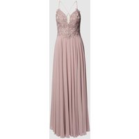 Mascara Abendkleid mit Zierbesatz in Mauve, Größe 32 von Mascara