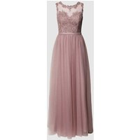 Mascara Abendkleid mit Ziersteinbesatz in Mauve, Größe 32 von Mascara