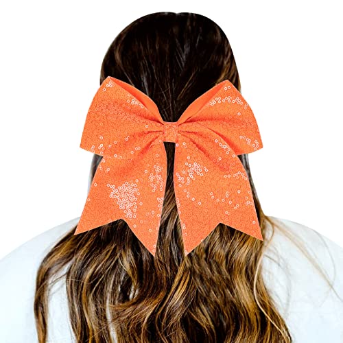 1 STÜCK Haargummis Gradient Pailletten Bowknot Kopfschmuck Seile Dekorationen Kopfschmuck Dekoration Haargummis Für Mädchen Yoga Band Haare (Orange, One Size) von Mashaouyo