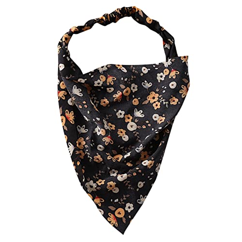 Blumenhaarbandanas Kopftuch Frauen Bandana Print Haarschal Dreieck Haartuch mit Krawatten Kopftuch Armband Herren (H, One Size) von Mashaouyo