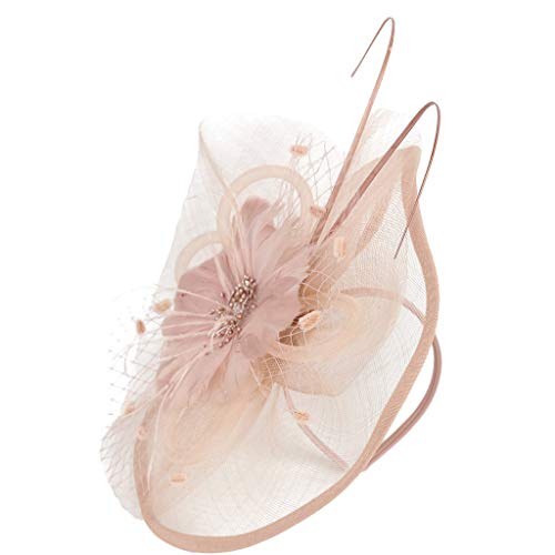 Faschingspartys Hochzeiten Teehut Cocktail Clip Mädchen Haare Frauen Haarbügel Haarreif Sportanzug Damen (Pink, One Size) von Mashaouyo