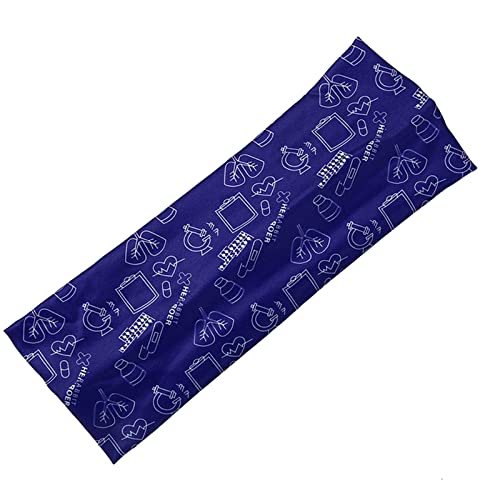 Frauen-Druck-Stirnband-elastischer Kopfwickel-Haarband-Bandana-Stirnband Orthodox Stirnband (Blue, One Size) von Mashaouyo