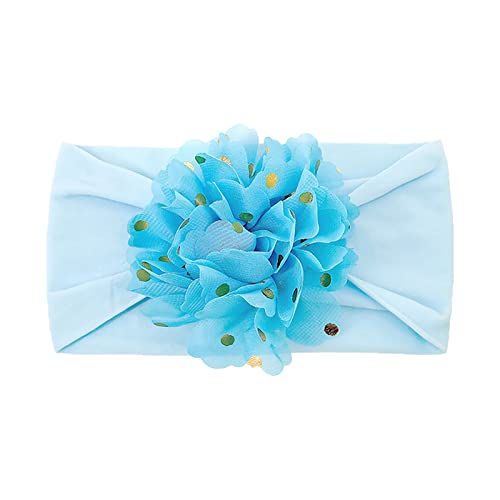 Headbands für Neugeborene Babys Kleinkinder Kinder Super Stretch Weichknoten Stirnband Damen Schwarz (Blue, One Size) von Mashaouyo