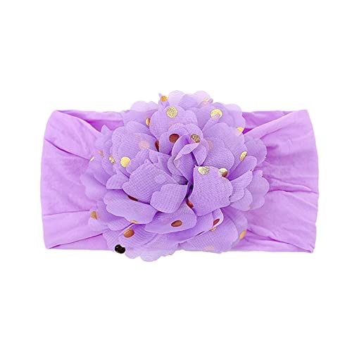 Headbands für Neugeborene Babys Kleinkinder Kinder Super Stretch Weichknoten Stirnband Damen Schwarz (Purple, One Size) von Mashaouyo