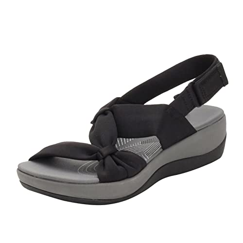 Mashaouyo Frauen Sommer Offene Schuhe Slide Sandalen rutschfest Open Toe with Ankle Strap Sling Back Wedges Low Wedge Sandalen Summer Atmungsaktive Sport-Trail-Sandalen Mode von Mashaouyo