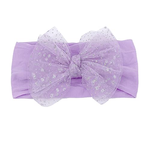 Neugeborenes Kleinkind Kinder Baby Mädchen Baby Stirnbänder Bögen geknotete weiche Headwraps Fotografie Requisiten Fahrrad Dekoration Junge (Purple, One Size) von Mashaouyo