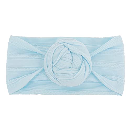 Neugeborenes Kleinkind Kinder Baby Mädchen Baby Stirnbänder Kreis Bögen geknotet weiche Seide Nylon Headwraps Fotografie Requisiten Sommer Stirnband Damen (Blue, One Size) von Mashaouyo