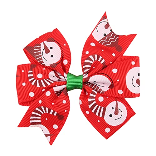 Weihnachtszubehör Haar Haarnadeln Clips Bögen Kinder Geschenke für Haar Weihnachten 8pcs Party Zubehör Kopfband Herren Japan (Red, One Size) von Mashaouyo