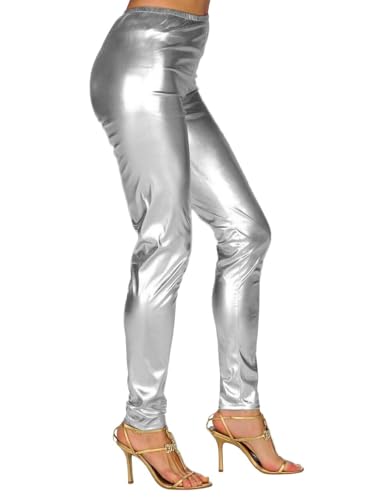 Maskworld Leggings silber-metallic - Größe: M - Enge Kostüm Hose für Damen - Karneval, Halloween & Motto-Party Maskworld Leggings silber-metallic - Größe: M - Enge Kostüm Hose für Damen - Karneval, Halloween & Motto-Party von Maskworld