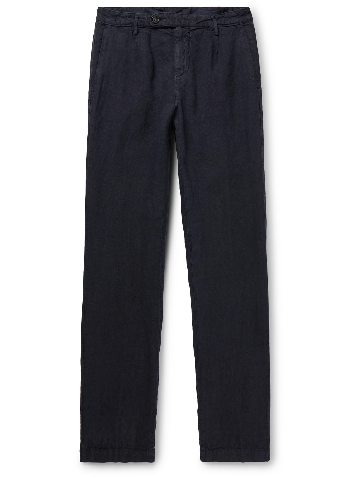 Massimo Alba - Ionio2 Straight-Leg Pleated Linen Trousers - Men - Blue - IT 46 von Massimo Alba