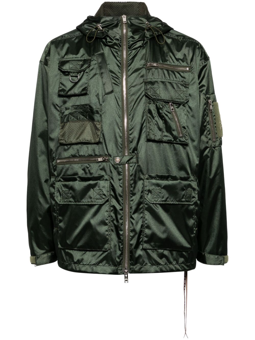 Mastermind Japan Military-Jacke mit Kapuze - Grün von Mastermind Japan