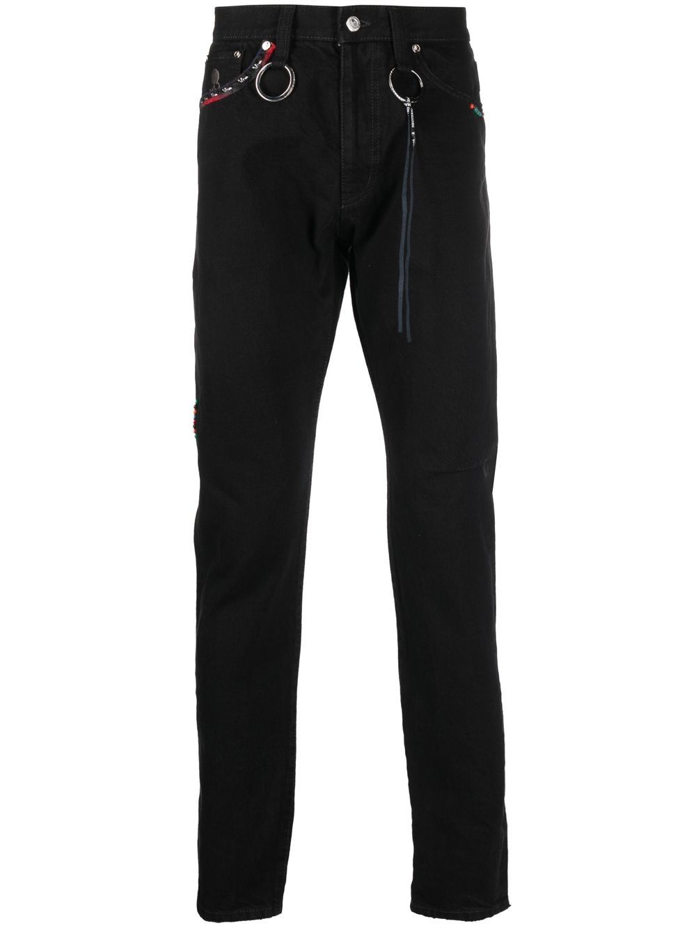 Mastermind Japan Slim-Fit-Jeans mit Perlendetail - Schwarz von Mastermind Japan