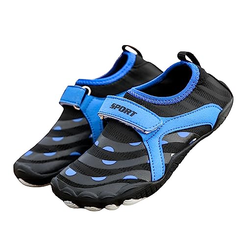 Mateju Kinder Badeschuhe, Mädchen Jungen Barfußschuhe Aquaschuhe Schwimmschuhe Wasserschuhe rutschfeste Schnell Trocknend Leichte Velcro Atmungsaktive Strandschuhe für Pool Beach von Mateju