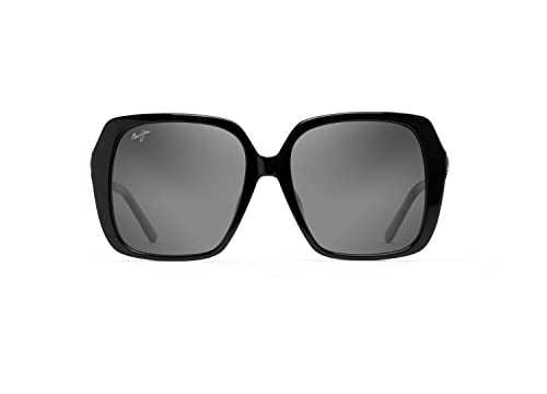 Maui Jim, Schwarz glänzend/neutrales Grau, polarisiert, Medium von Maui Jim