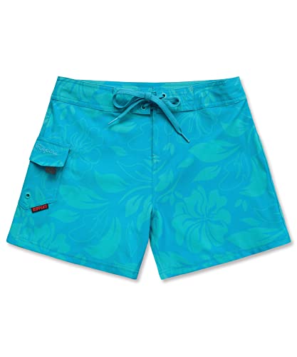 Maui Rippers Damen 12,7 cm 4-Wege-Stretch-Badeshorts Boardshorts, Emerald Bay, 38 von Maui Rippers