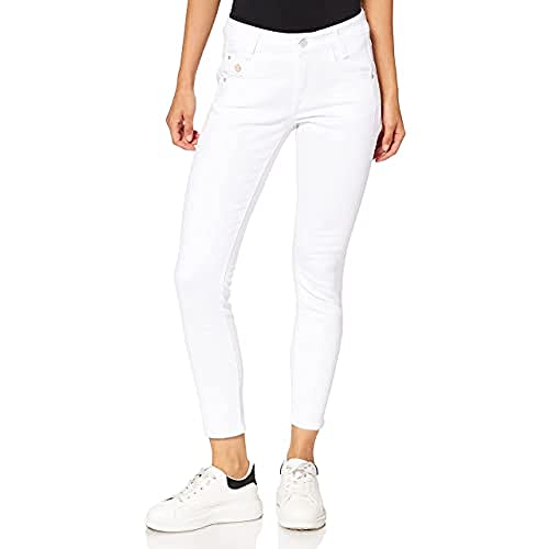 Mavi Damen Adriana Ankle Jeans, Weiß (White Washed Denim 28642), 26W EU von Mavi