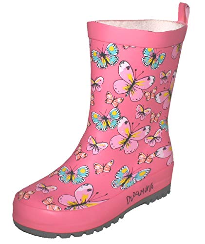 Halbschaft Gummistiefel hoher Naturkautschukanteil, in Rosa Schmetterling von MAXIMO 932300 (numeric_30) von Maximo Strickmoden