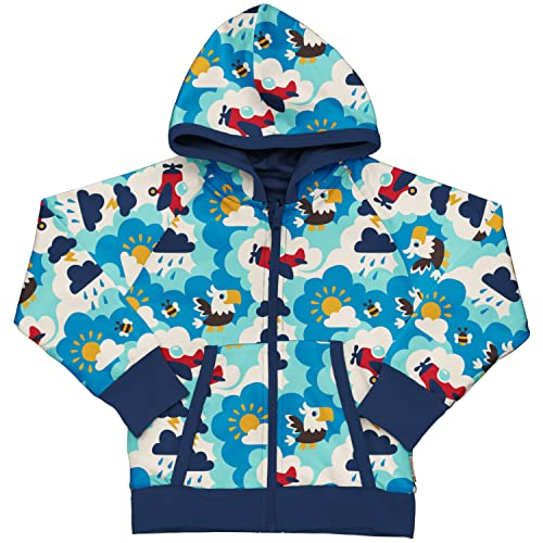 Maxomorra Wendejacke Kapuzenjacke mit Himmel-Motiv Cardigan Hood Reversible Sky (110-116) von Maxomorra