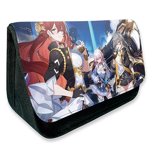 Honkai: Star Rail Federmäppchen Für Grund- Und Sekundarschüler Star Rail Anime Mäppchen Flap Double Zip Schreibwarenetui Großes Fassungsvermögen (G) von MayDee