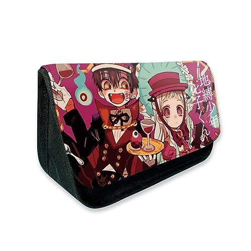 Toilet-Bound Hanako-kun Federmäppchen, Cartoon Anime Große Kapazität Leinwand Zip Schreibwaren Fall Geschenke Für Mädchen (A) von MayDee