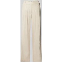 mbyM Wide Leg Leinenhose mit Bundfalten Modell 'Cristiana' in Ecru, Größe M von MbyM