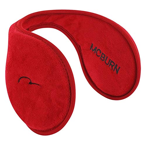 McBURN Earband Basic Ohrenwärmer Damen/Herren - ohrenwärmend Ohrenband Herren Herbst-Winter - One Size rot von McBURN