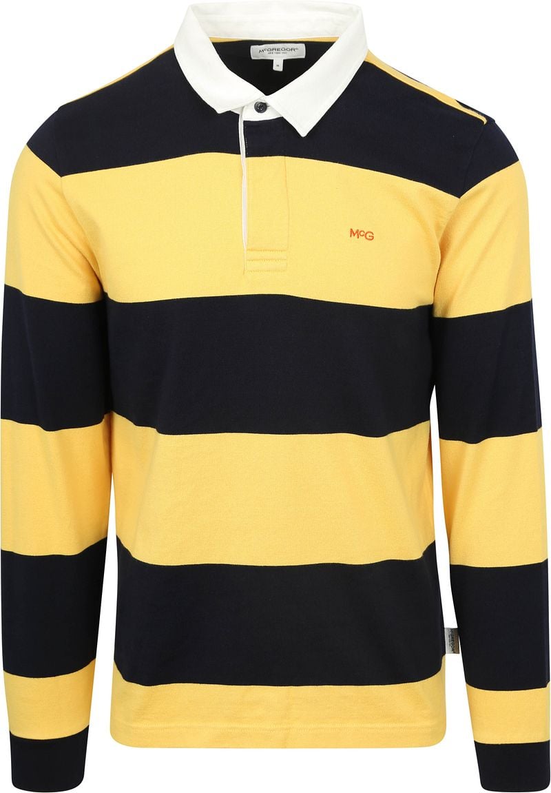 McGregor Rugbyshirt Streifen Navy Gelb - Größe XXL McGregor Rugbyshirt Streifen Navy Gelb - Größe XXL von McGregor