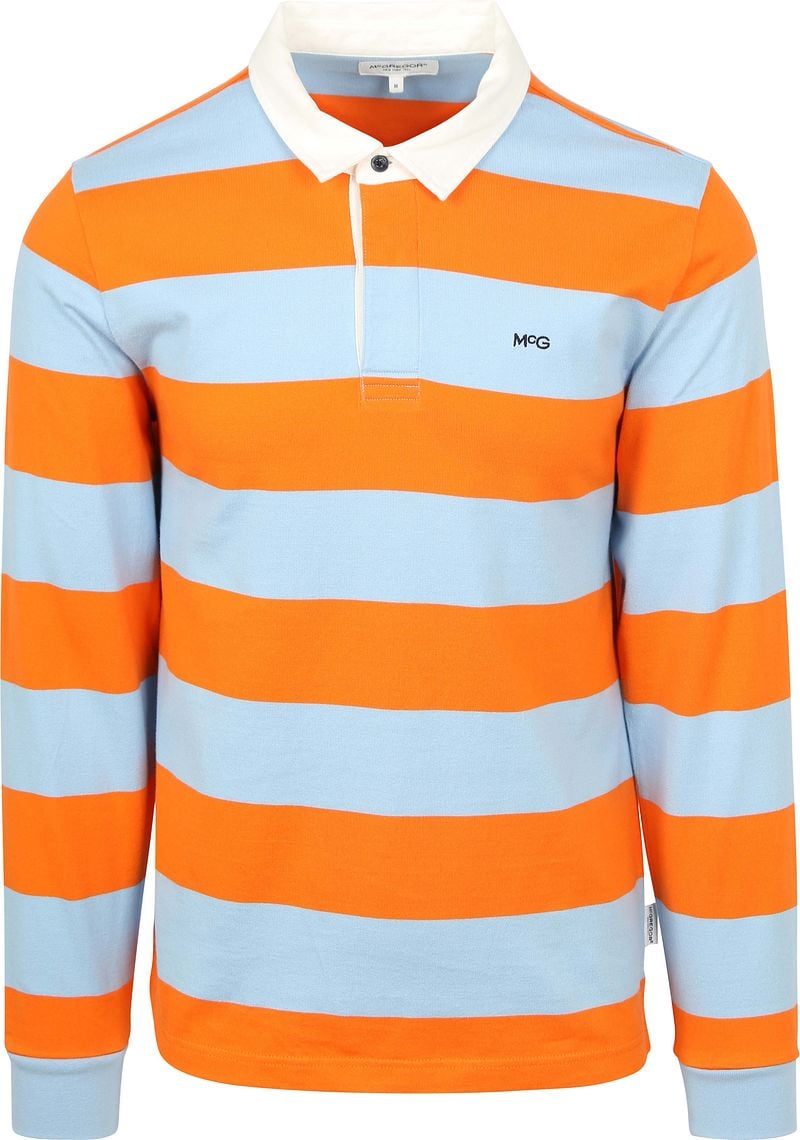 McGregor Rugbyshirt Streifen Orange Blau - Größe 3XL McGregor Rugbyshirt Streifen Orange Blau - Größe 3XL von McGregor