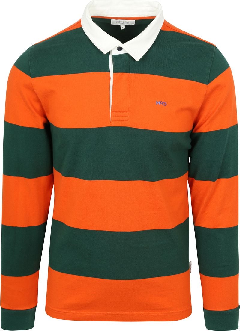 McGregor Rugbyshirt Streifen Orange Grün - Größe XXL McGregor Rugbyshirt Streifen Orange Grün - Größe XXL von McGregor