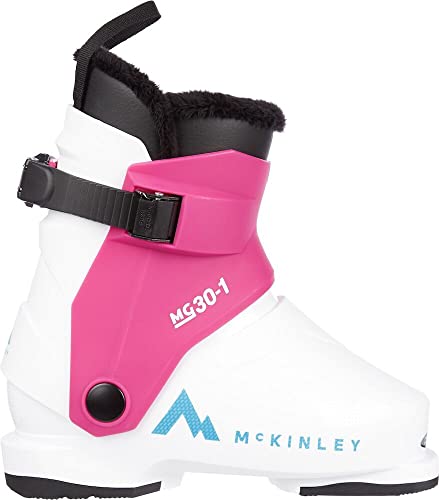 McKINLEY Jungen Unisex Kinder Mg30 Skischuhe, White/Pink, 18 EU von Mc Kinley