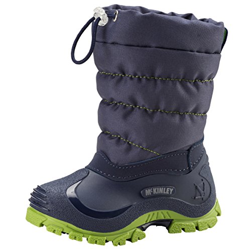 McKINLEY Unisex-Kinder Aprèsstiefel Jules Schneestiefel, Blau (Blue Dark/Green Lime 000), 24 EU von Mc Kinley