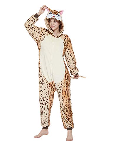 Mcdslrgo Katze Strampler Erwachsene Kostüm Frauen Pyjama Halloween Weihnachten Tier Cosplay (M, Cat) von Mcdslrgo