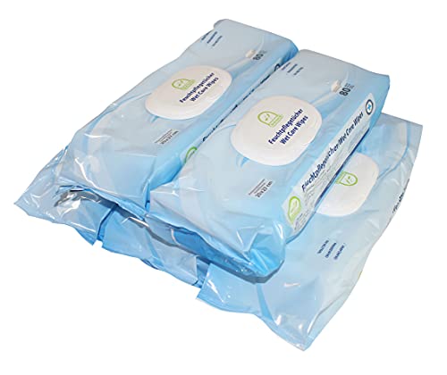 Medi-Inn Feuchttücher/Wet Care Wipes parfüm- & parabenfrei pH-neutral 20 x 27 cm (5 Packungen x 80 Tücher = 400 Tücher) von Medi-Inn+