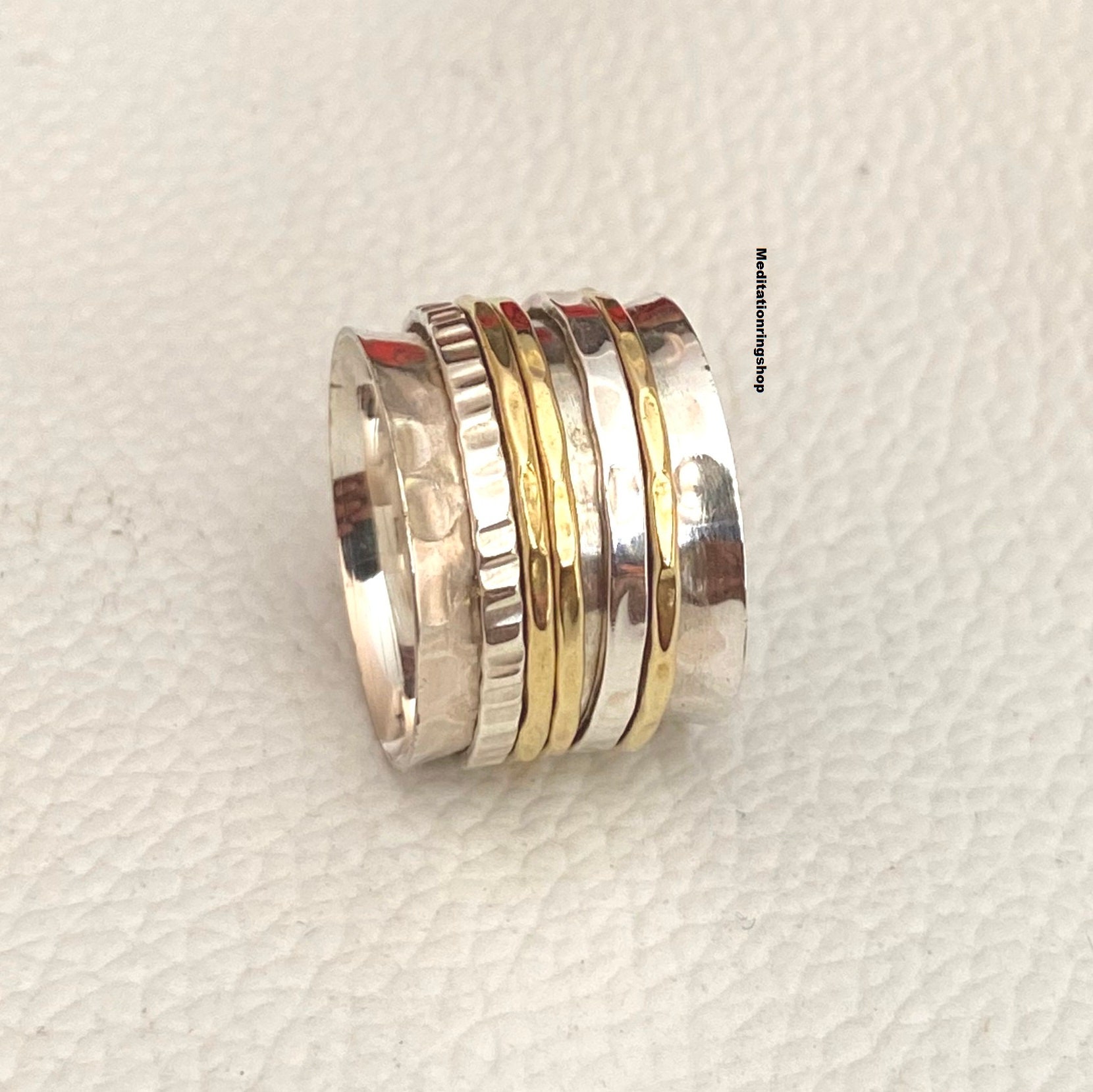 925 Sterling Silver Spinner Ring, Brass Handmade Statement Women Free Shipping, Christmas Jewelry, Wedding 925 Sterling Silver Spinner Ring, Brass Handmade Statement Women Free Shipping, Christmas Jewelry, Wedding von Silverjewellery30