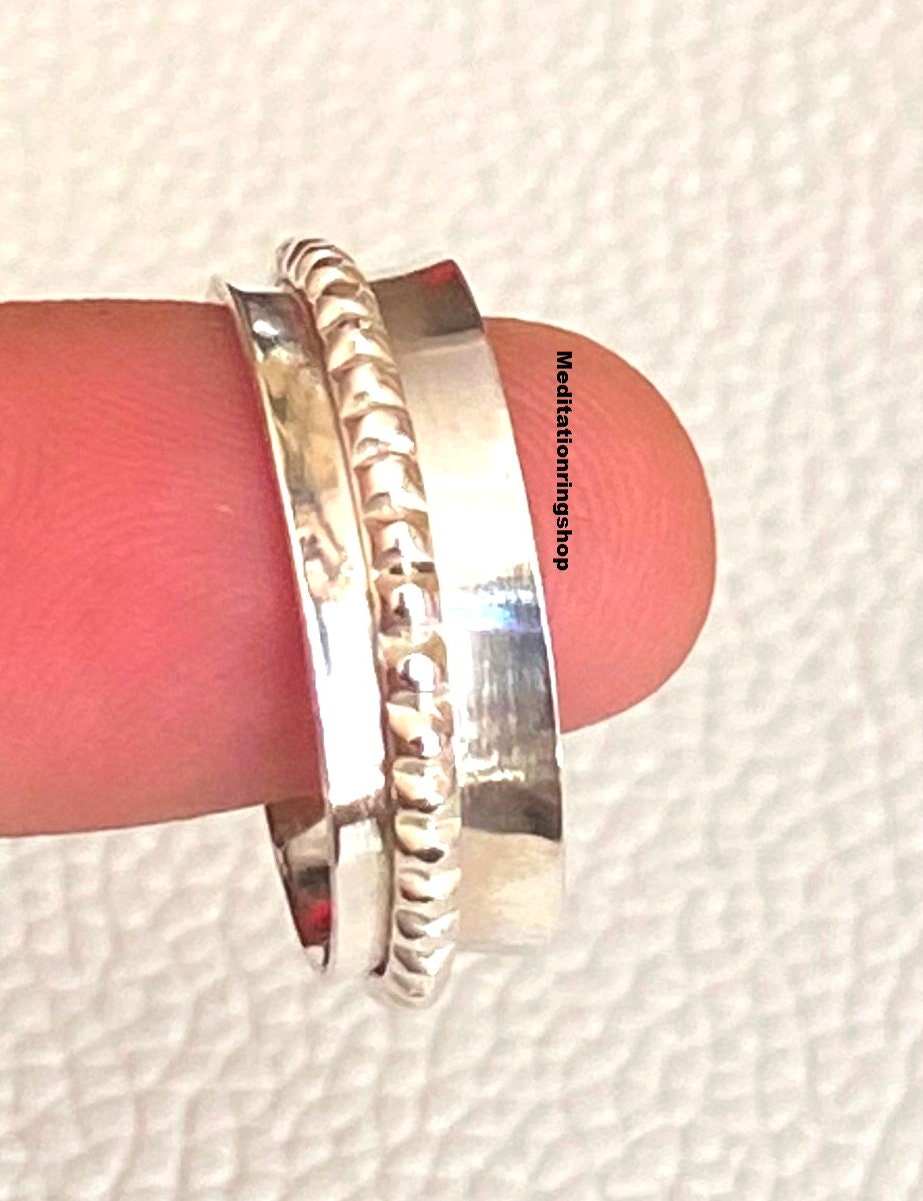 925 Sterling Silver Spinner Wide Band Ring, Handmade Statement Gift For Her, Women Christmas Jewelry, Boho 925 Sterling Silver Spinner Wide Band Ring, Handmade Statement Gift For Her, Women Christmas Jewelry, Boho von Silverjewellery30