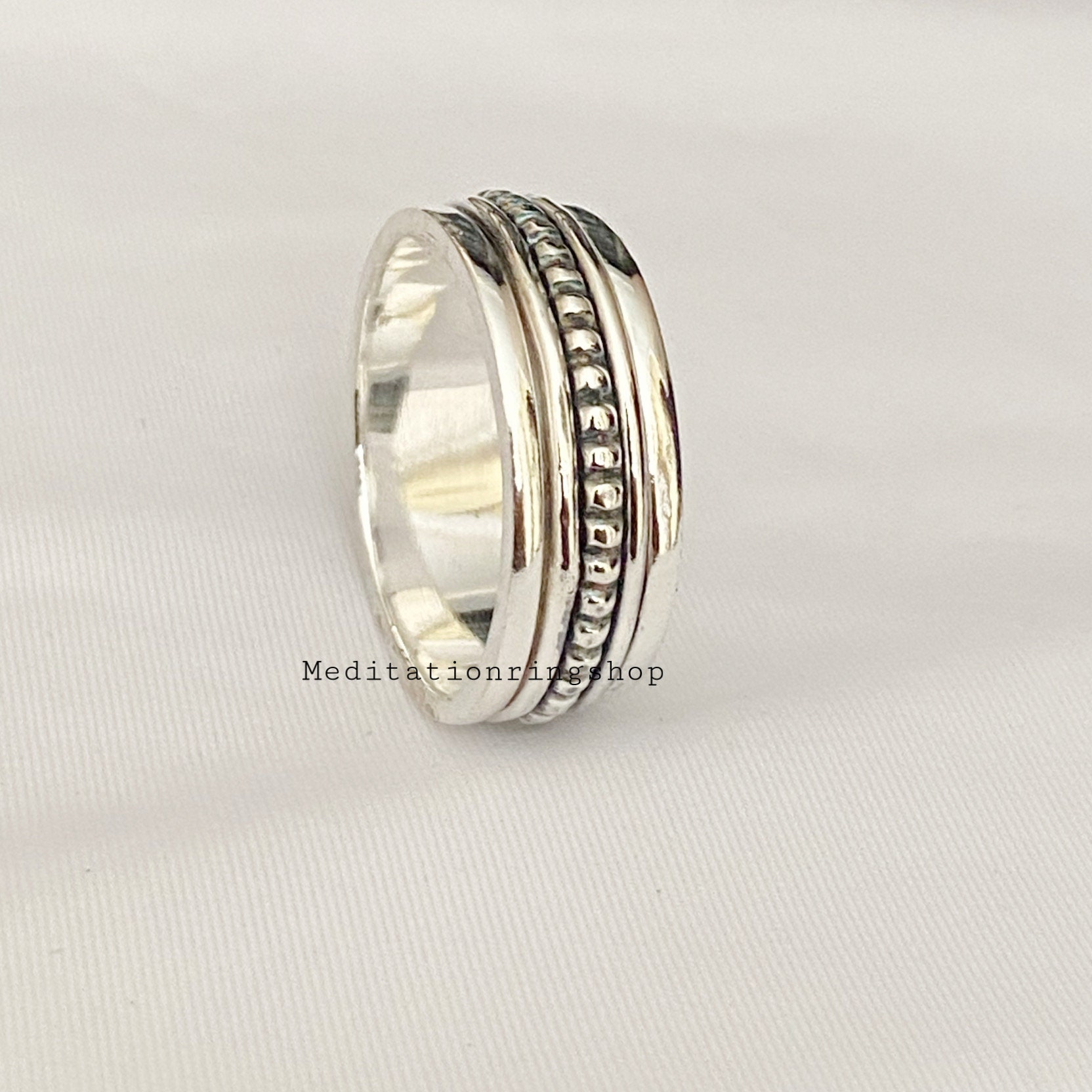 925 Sterling Silver Spinner Wide Band Ring, Women Jewelry, Gift For Mom, Handmade Christmas, Promise 925 Sterling Silver Spinner Wide Band Ring, Women Jewelry, Gift For Mom, Handmade Christmas, Promise von Silverjewellery30