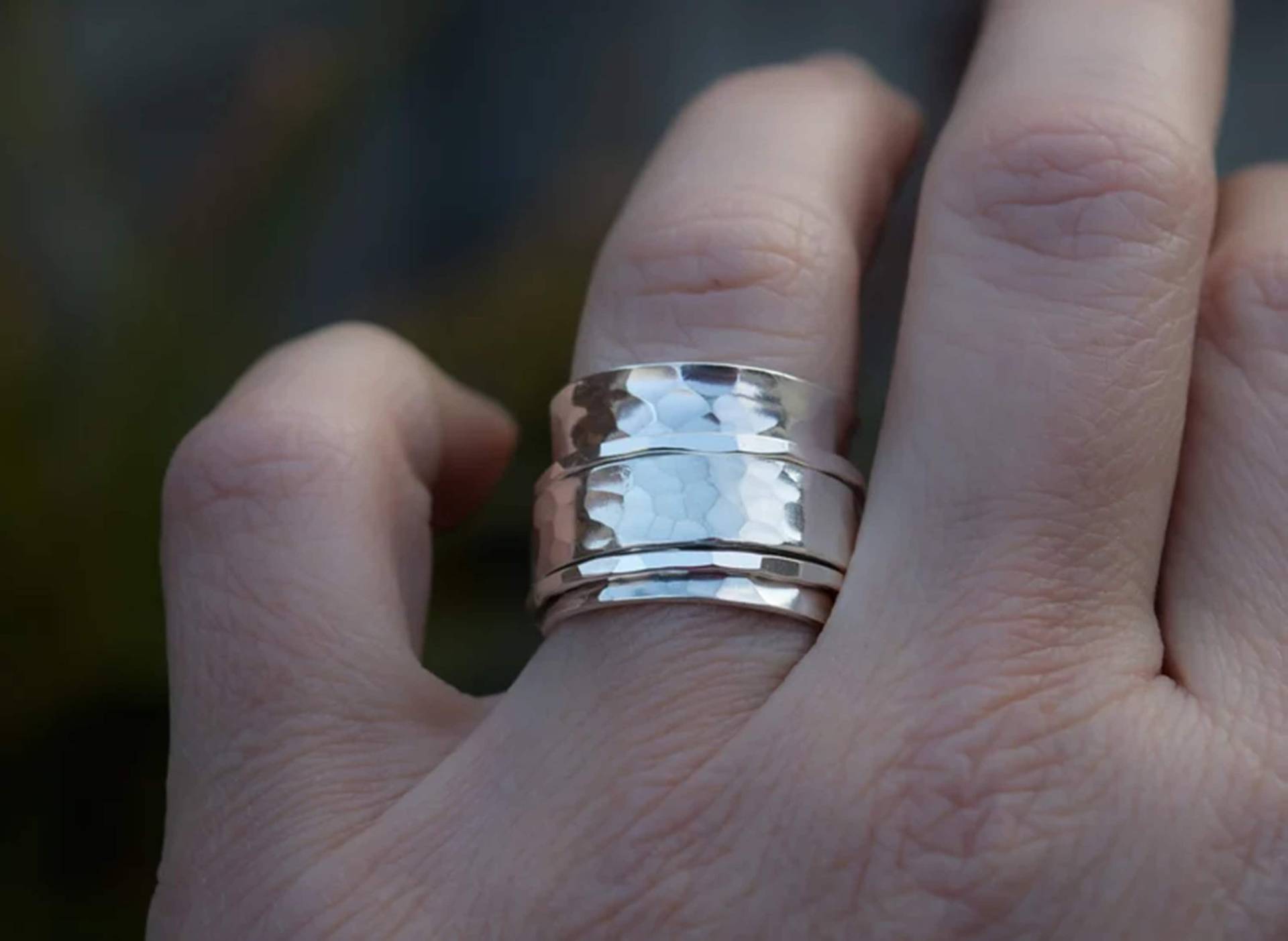 Silver Spinner Band Ring, 925 Sterling Hammered Women Handmade Man For Christmas Jewelry Silver Spinner Band Ring, 925 Sterling Hammered Women Handmade Man For Christmas Jewelry von Silverjewellery30