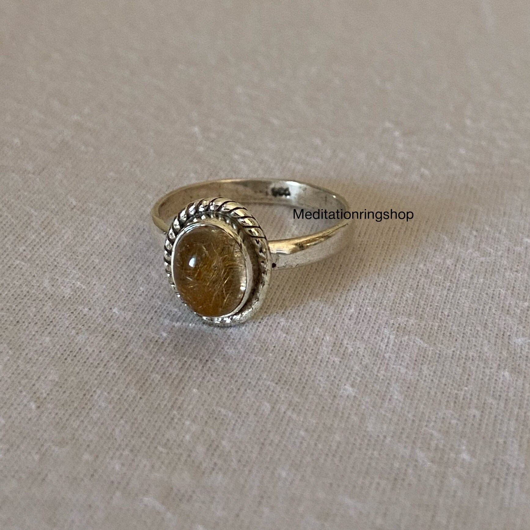 Golden Rutile Ring, Handmade Gemstone 925 Sterling Silver Women Jewelry, Christmas Gift Golden Rutile Ring, Handmade Gemstone 925 Sterling Silver Women Jewelry, Christmas Gift von Silverjewellery30