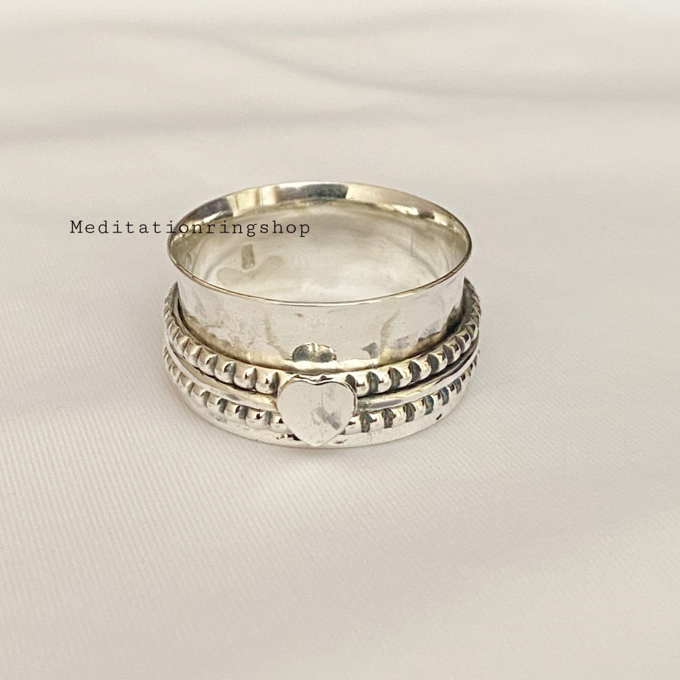 Heart Shape Spinner Band Ring, 925 Sterling Silver Boho Handmade Christmas Gift Women Promise Her Heart Shape Spinner Band Ring, 925 Sterling Silver Boho Handmade Christmas Gift Women Promise Her von Silverjewellery30