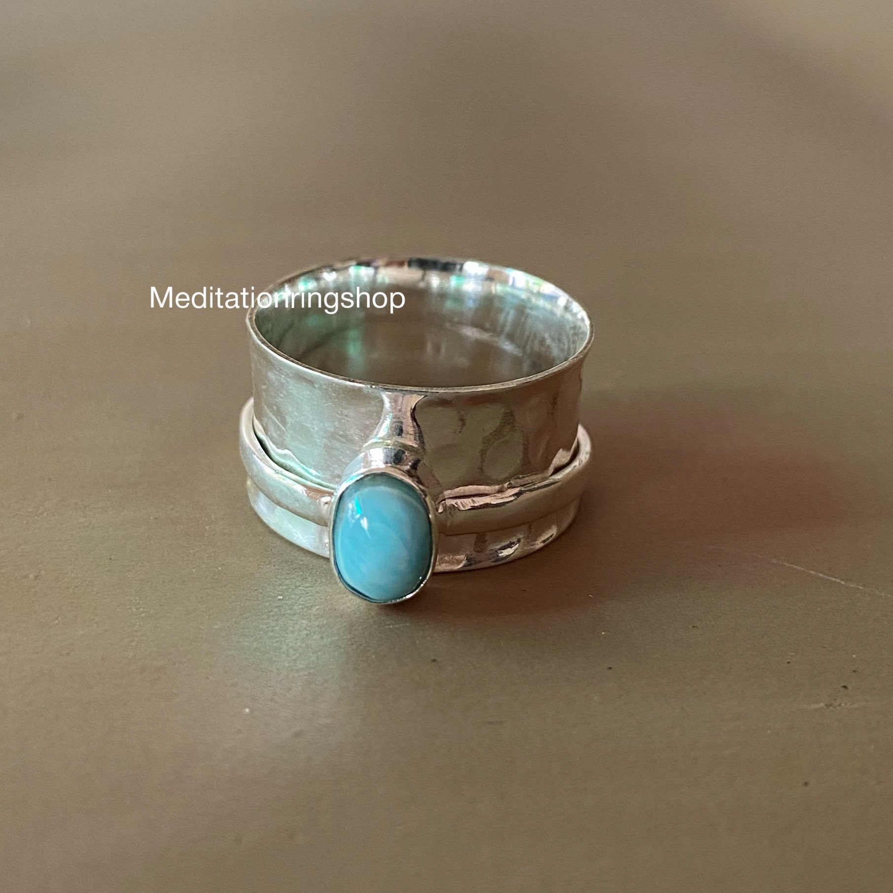Larimar Gemstone Band Ring//sterling Silver Spinner Ring//Handmade Ring//statement Ring//Women Ring//Gift-Her/Free-Shipping// Christmas Ring Larimar Gemstone Band Ring//sterling Silver Spinner Ring//Handmade Ring//statement Ring//Women Ring//Gift-Her/Free-Shipping// Christmas Ring von Silverjewellery30