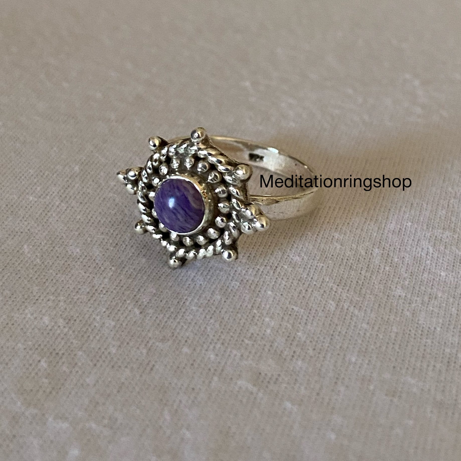 Natural Charoite Ring, Handmade Beautiful Designer 925 Sterling Silver, Gemstone Jewelry, Gift For Christmas, Statement Natural Charoite Ring, Handmade Beautiful Designer 925 Sterling Silver, Gemstone Jewelry, Gift For Christmas, Statement von Silverjewellery30