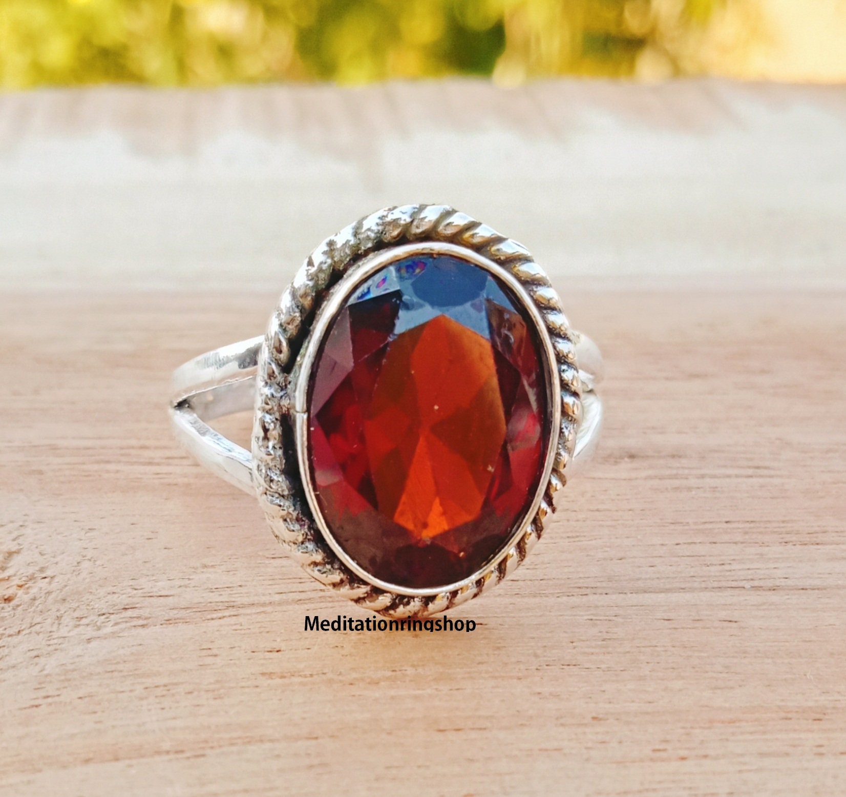 Natural Red Garnet Ring, Oval Shape 925 Sterling Silver Women Handmade Gemstone Jewelry, Gift For Christmas Natural Red Garnet Ring, Oval Shape 925 Sterling Silver Women Handmade Gemstone Jewelry, Gift For Christmas von Silverjewellery30