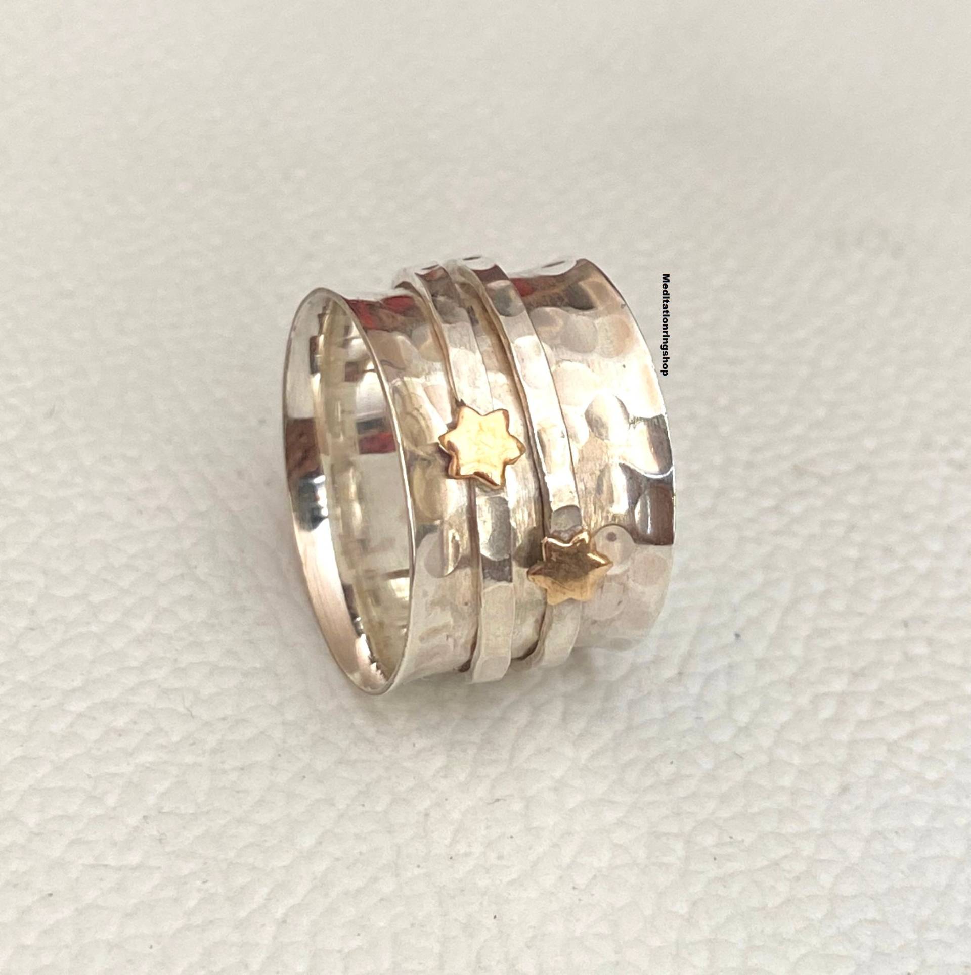 Star Shape Brass & 925 Sterling Silver Spinner Ring//Handmade Ring/Statement Ring/Women Ring/Man Ring/Gift Her/Free-Shipping/Christmas Ring Star Shape Brass & 925 Sterling Silver Spinner Ring//Handmade Ring/Statement Ring/Women Ring/Man Ring/Gift Her/Free-Shipping/Christmas Ring von Silverjewellery30