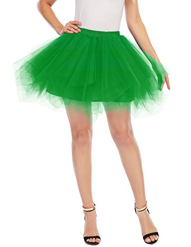 Meetjen Tütü Karneval Kostüm Zauberer Herren Tüllrock Petticoat Reifrock Ballett Tutu Grün Kleid Green S von Meetjen